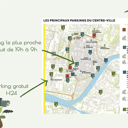 아파트 Le Cocon Urban Jungle - Calme Et Lumineux